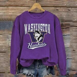 Washington Huskies University Collegiate Graphic Unisex Crewneck Sweatshirt